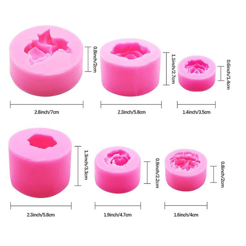 Rózsa szegfű bazsarózsa szilikon cukor hajtogatott forma sütéshez torta dekoráció jégkrém kézzel készített szappan gél csepp forma