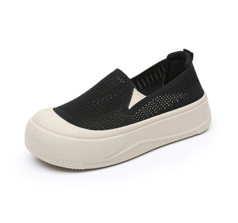 2025 Nyári Új Stílusú, Légykapott, Zárt Orrú, Félkosáros, Puha, Rugalmas, Vastag Talpú, Divatos, Magasságnövelő Papucsok, Divat, Lélegző, Hétköznapi, Nagykereskedelmi