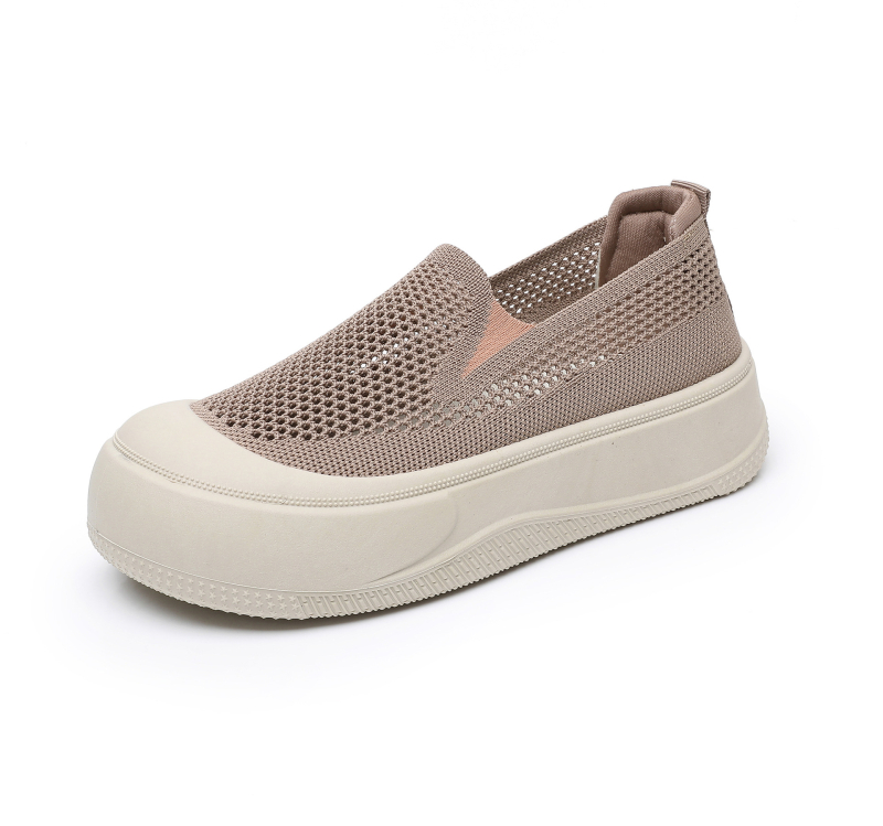 2025 Nyári Új Stílusú, Légykapott, Zárt Orrú, Félkosáros, Puha, Rugalmas, Vastag Talpú, Divatos, Magasságnövelő Papucsok, Divat, Lélegző, Hétköznapi, Nagykereskedelmi