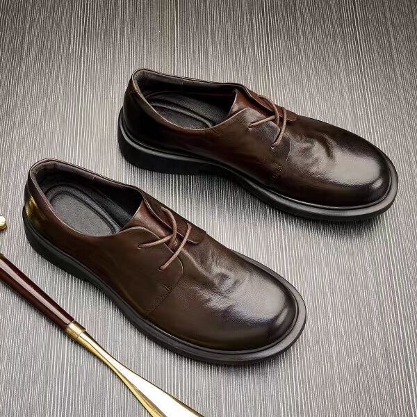 Valódi bőr üzleti alkalmi cipők férfi cipők őszi lélegző ifjúsági fűzős alkalmi cipők téli polár béléssel meleg bőrcipő férfiaknak