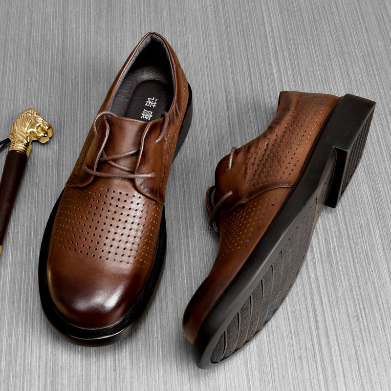 Valódi bőr üzleti alkalmi cipők férfi cipők őszi lélegző ifjúsági fűzős alkalmi cipők téli polár béléssel meleg bőrcipő férfiaknak