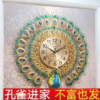 Gyárilag közvetlen páva falióra nappali otthoni divat kreatív óra némítás egyszerű dekoráció európai óra