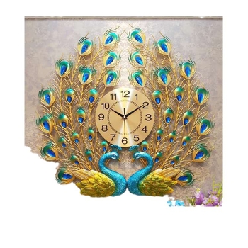 Gyárilag közvetlen páva falióra nappali otthoni divat kreatív óra némítás egyszerű dekoráció európai óra