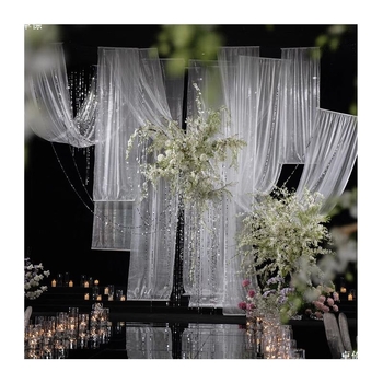 Διακόσμηση οροφής από γάζες με γυαλιστερή γάζα, γάζες γάμου, κρυστάλλινες, λευκές γάζες, κρεμαστές γάζες