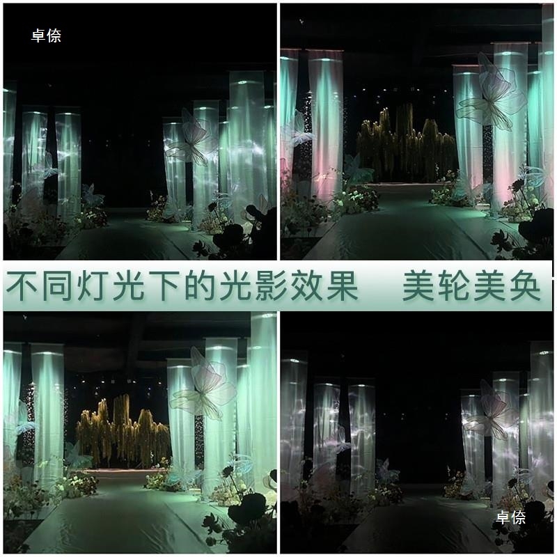 Esküvői szalagok gézből Mennyezeti dekoráció Vízfényű géz Esküvői szalagok géz Kristálygéz Fehér géz Függőgéz