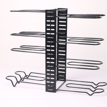 Ράφι αποθήκευσης κατσαρολών ειδικά σχεδιασμένο για κατσαρόλες, Διπλή βάση αποθήκευσης κατσαρολών, Αποθήκευση κουζίνας, Εύκολη αποσυναρμολόγηση και συναρμολόγηση, Κάθετη βάση αποθήκευσης από σιδερένιο σύρμα, Πολυλειτουργική αποθήκευση