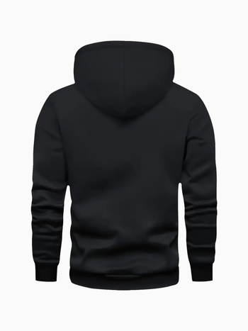 Мъжки суичър с качулка в парижки стил, с геометричен мотив