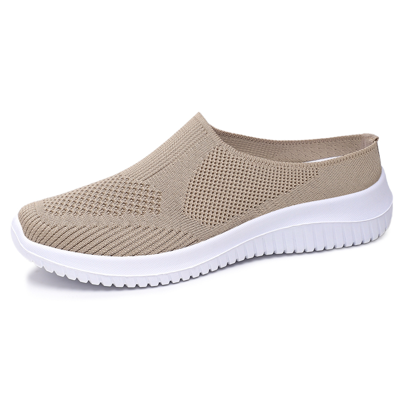 Moteriški batai 2025 m. Didelio dydžio medžiaginiai batai Užsienio prekyba Moteriški batai Kvėpuojantys, megzti batai su minkštu padu, laisvalaikio mamos batai, kvėpuojantys ir patogūs