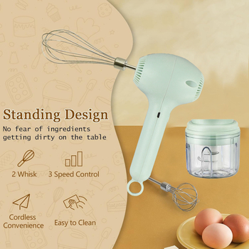 [Трансграничен] Електрически миксер, безжична бъркалка за яйца, многофункционална машина за готвене, месомелачка, пълен сертификат за трансгранична доставка