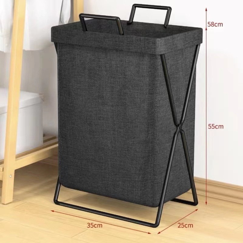 Kokkupandav suure mahutavusega riidest määrdunud riiete korv majapidamispesukorv suur hoiukorv vannitoa riiete hoiukorv
