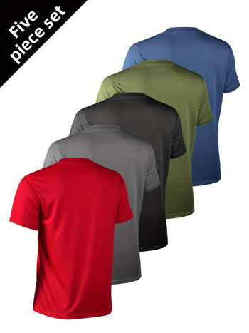 Καλοκαιρινό T-shirt με μακριά μανίκια για άνδρες, γρήγορο στέγνωμα, αναπνεύσιμο, κοντομάνικο, καλοκαιρινό, σπορ, απορροφητικό ιδρώτα, μονόχρωμο, καθημερινά, δίχτυ, παγωμένο, μετάξι, αίσθηση