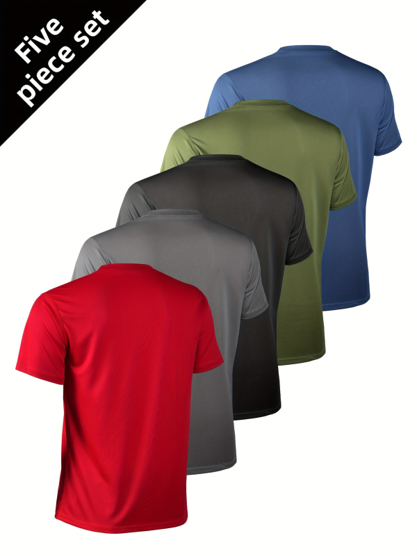 Férfi Határokon átnyúló Nyári Póló Gyorsan száradó Légáteresztő Rövid ujjú Nyári Sport Izzadságnedvszívó Egyszínű Napi Hálós Jég Selyem Sense