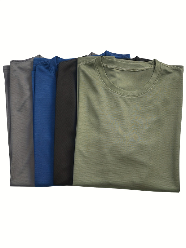 Férfi Határokon átnyúló Nyári Póló Gyorsan száradó Légáteresztő Rövid ujjú Nyári Sport Izzadságnedvszívó Egyszínű Napi Hálós Jég Selyem Sense