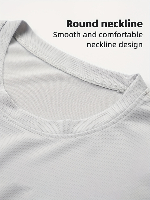 Férfi Határokon átnyúló Nyári Póló Gyorsan száradó Légáteresztő Rövid ujjú Nyári Sport Izzadságnedvszívó Egyszínű Napi Hálós Jég Selyem Sense