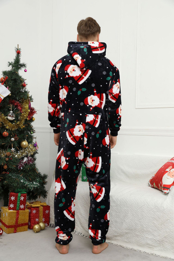 2021. aasta Euroopa ja Ameerika põlvkond. Amazoni piiriülesed meeste jõulutrükiga flanell-jumpsuit-pidžaamad, koduriided.