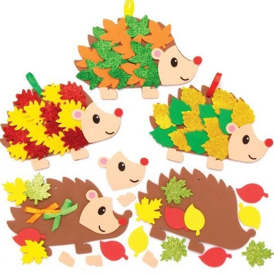 Filcana tkanina Životinjski ukras Mali privjesak Novi crtani netkani privjesak s motivom ježa Jesenja tema za zabavu