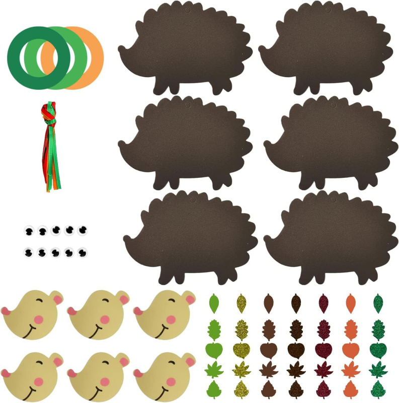 Filcana tkanina Životinjski ukras Mali privjesak Novi crtani netkani privjesak s motivom ježa Jesenja tema za zabavu