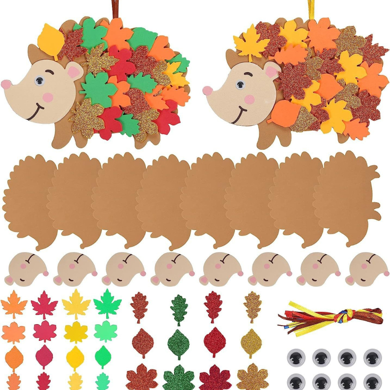 Filcana tkanina Životinjski ukras Mali privjesak Novi crtani netkani privjesak s motivom ježa Jesenja tema za zabavu