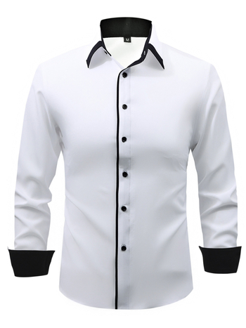 Διασυνοριακό εξωτερικό εμπόριο, νέο ανδρικό πουκάμισο με μακριά μανίκια, μοντέρνο, λεπτό, επαγγελματικό, casual πουκάμισο, ευρωπαϊκού μεγέθους, ανδρικό παλτό