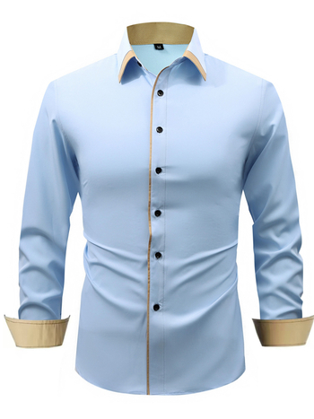 Διασυνοριακό εξωτερικό εμπόριο, νέο ανδρικό πουκάμισο με μακριά μανίκια, μοντέρνο, λεπτό, επαγγελματικό, casual πουκάμισο, ευρωπαϊκού μεγέθους, ανδρικό παλτό