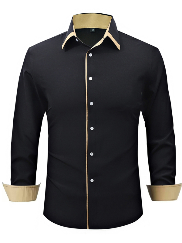 Határokon átnyúló külkereskedelemmel foglalkozó új férfi hosszú ujjú ing, divatos, vékony, üzleti casual ing, európai méretű férfi kabát