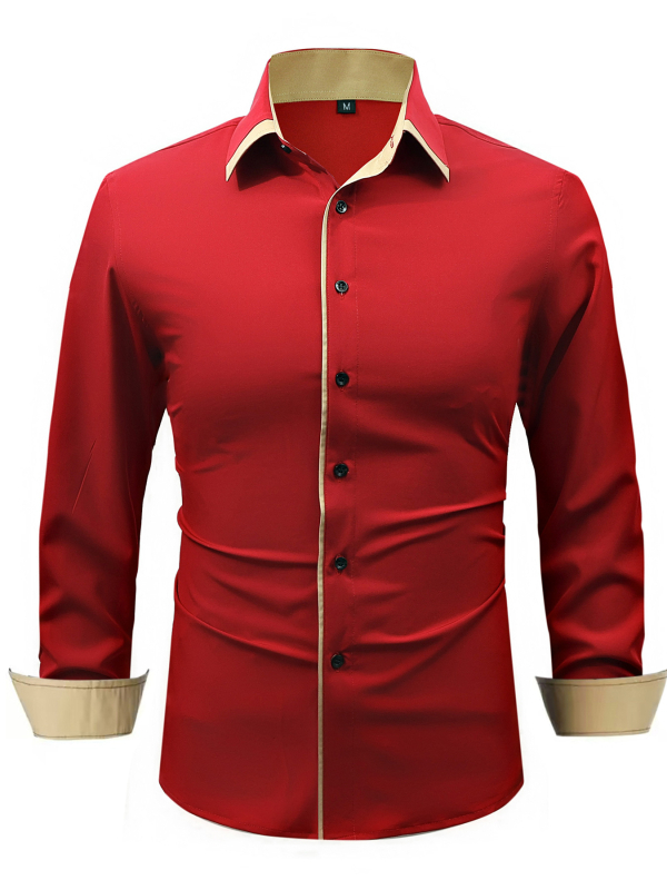 Határokon átnyúló külkereskedelemmel foglalkozó új férfi hosszú ujjú ing, divatos, vékony, üzleti casual ing, európai méretű férfi kabát