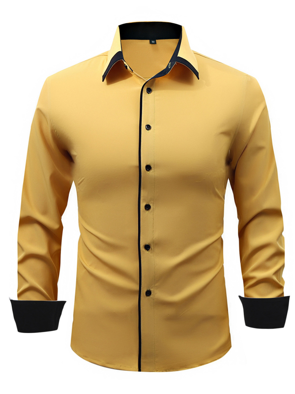 Határokon átnyúló külkereskedelemmel foglalkozó új férfi hosszú ujjú ing, divatos, vékony, üzleti casual ing, európai méretű férfi kabát