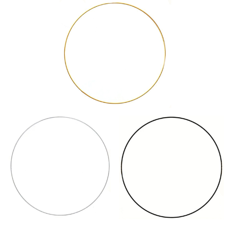 Inel de fier pentru coroană cu bază din lemn, coroană DIY, ornamente de nuntă pentru birou, în stoc, etichetare pentru păr de zi