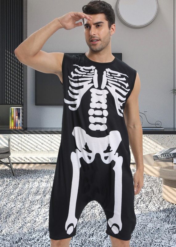 Põlvkond Euroopat ja Ameerika Ühendriike piiriülesed Amazoni meeste tähtrõivaste varrukateta vabaaja jumpsuit pidžaamad koduriided