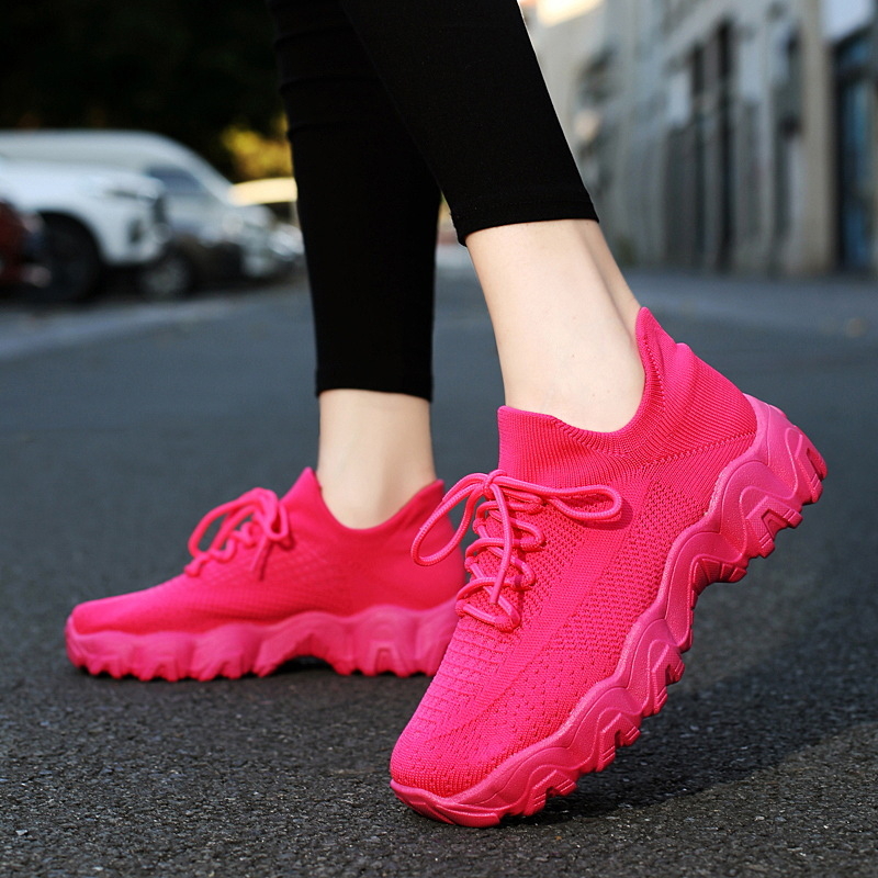 Išskirtinis tiekimas iš JAV, didelių dydžių sportiniai bateliai moterims, kvėpuojančios kojinės, žemapadžiai laisvalaikio bateliai su raišteliais