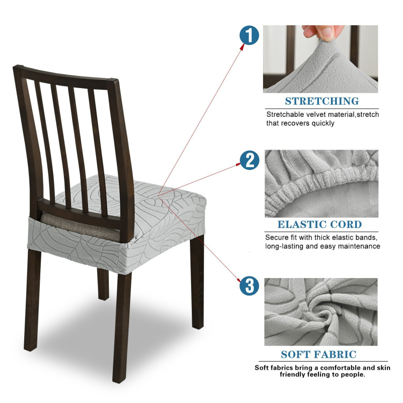 Ελαστικό κάλυμμα καρέκλας Jacquard για χρήση στο σπίτι, κάλυμμα μαξιλαριού καρέκλας, κάλυμμα μαξιλαριού καρέκλας Horn, χονδρική κάλυψη καρέκλας ειδικού σχήματος