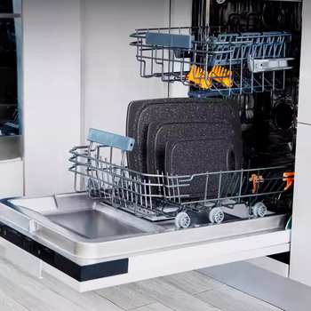 PP plastiko imitacijos marmuro pjaustymo lenta, trijų dalių rinkinys, virtuvės ir mėsos pjaustymo lentos