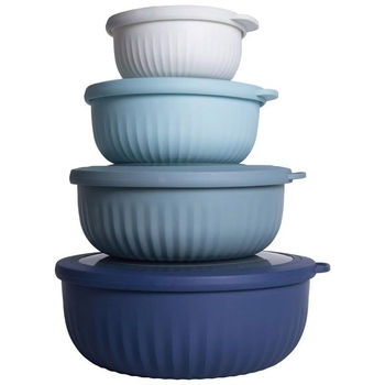 Διασυνοριακή πώληση σε ζεστό κουτί 8 τεμαχίων με ένθετο πλαστικό μπολ, πλαστικό καπάκι, ψυγείο, crisper, κουτί bento