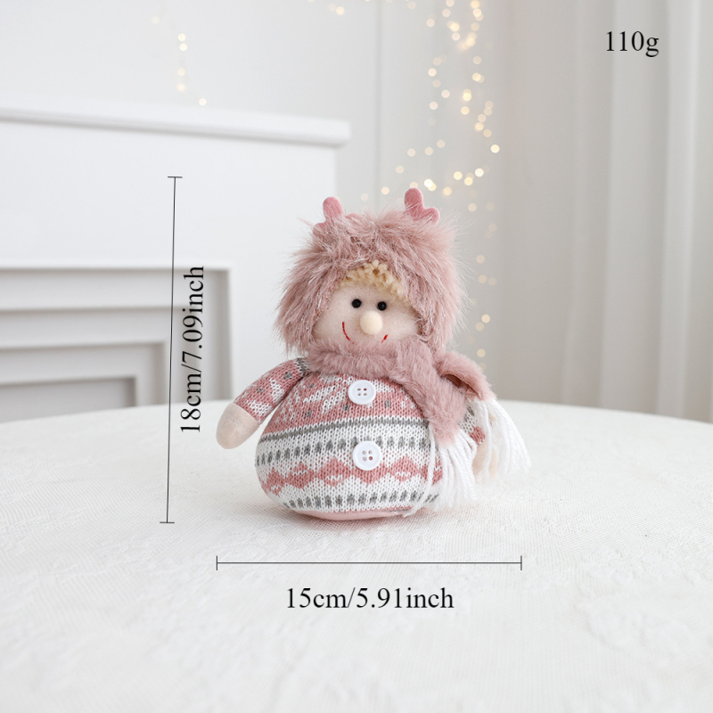 Decorațiuni de Crăciun retractabil păpușă roz băiat fată în picioare păpușă creativă casă fereastră decorare ornamente