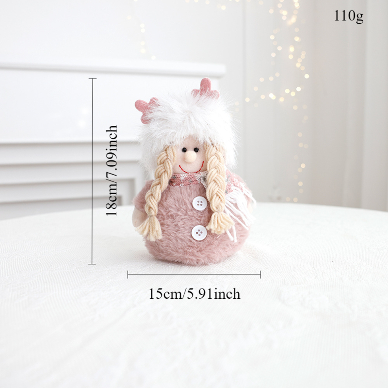 Decorațiuni de Crăciun retractabil păpușă roz băiat fată în picioare păpușă creativă casă fereastră decorare ornamente