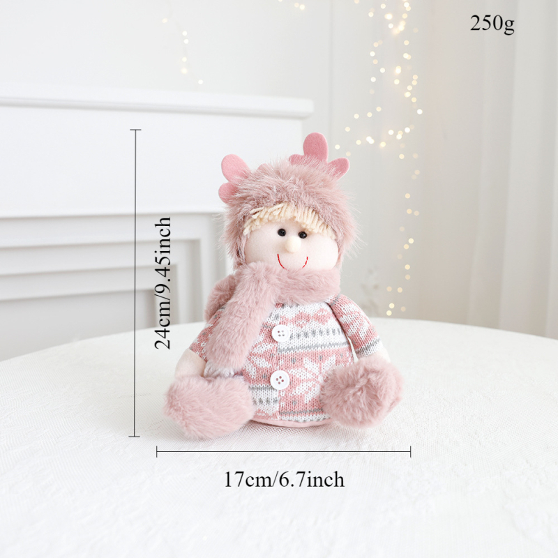 Decorațiuni de Crăciun retractabil păpușă roz băiat fată în picioare păpușă creativă casă fereastră decorare ornamente