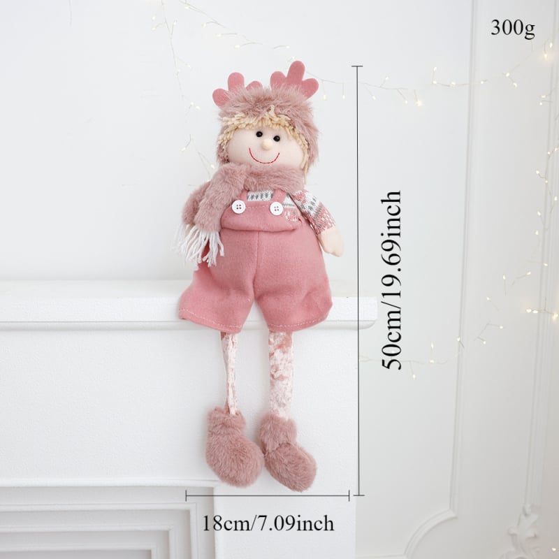 Decorațiuni de Crăciun retractabil păpușă roz băiat fată în picioare păpușă creativă casă fereastră decorare ornamente