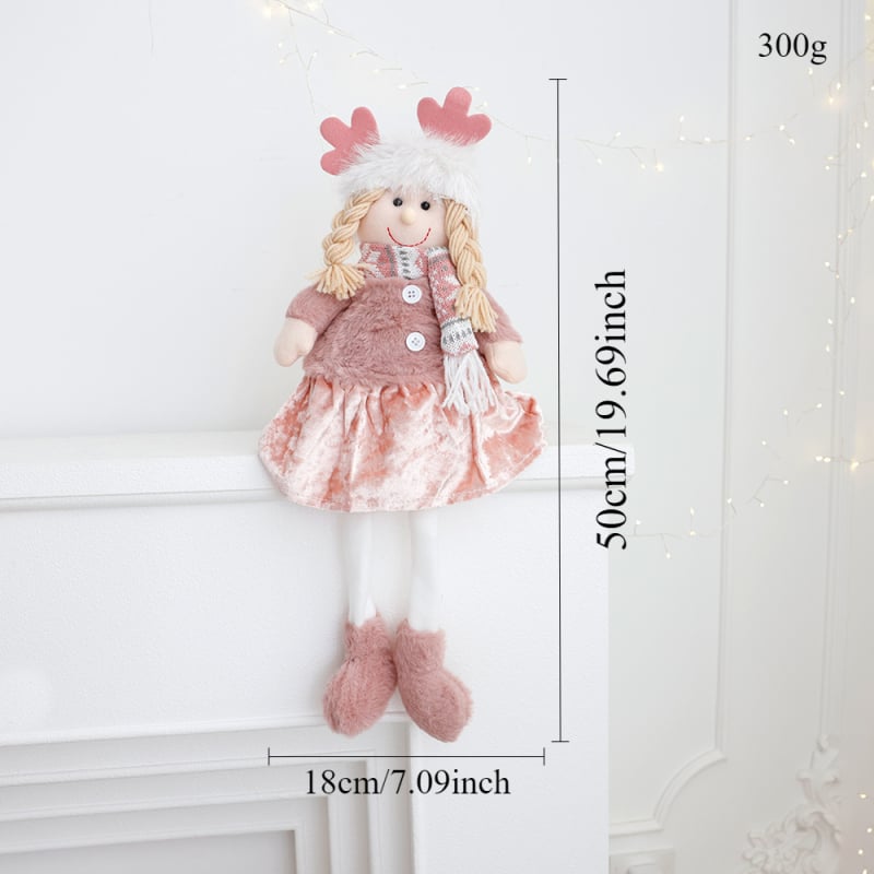 Decorațiuni de Crăciun retractabil păpușă roz băiat fată în picioare păpușă creativă casă fereastră decorare ornamente