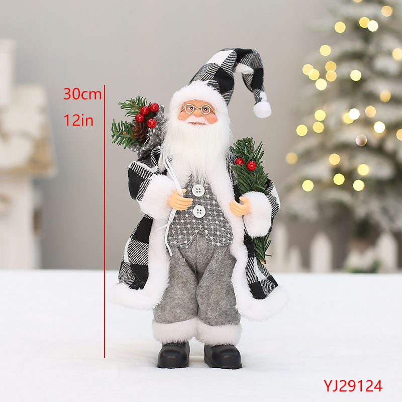 Tvornica veleprodaje prekogranični božićni novi stari čovjek lutka ukras za prozore 30 cm stojeći Djed Mraz