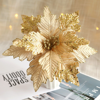 Jõulukunstkaunistused, kangast lillekaunistused, dekoratiivsed kaunistused, võrgust litrid, jõululilled, piiriülene hulgimüük