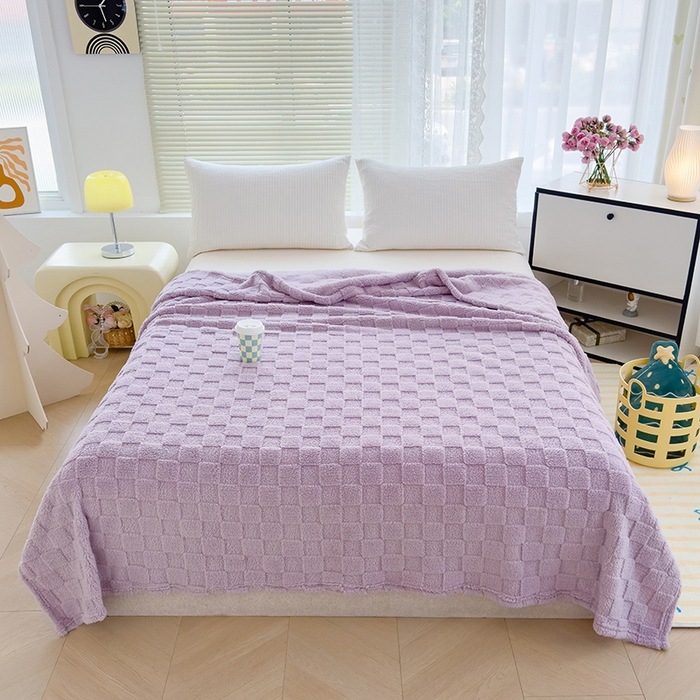 Sustorinta dvipusė vaflinė vilnos antklodė, sofa, biuro snaudulių antklodė, šilta taftos antklodė, bendrabučio skara, paklodės