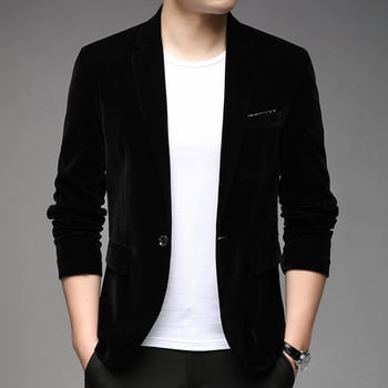 Есенен нов ежедневен костюм за мъже 2024, бизнес семпъл универсален топ, едноредно сако, търговия на едро