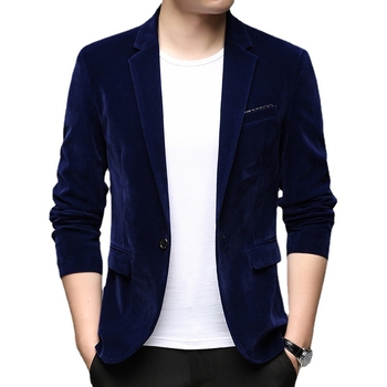 Есенен нов ежедневен костюм за мъже 2024, бизнес семпъл универсален топ, едноредно сако, търговия на едро