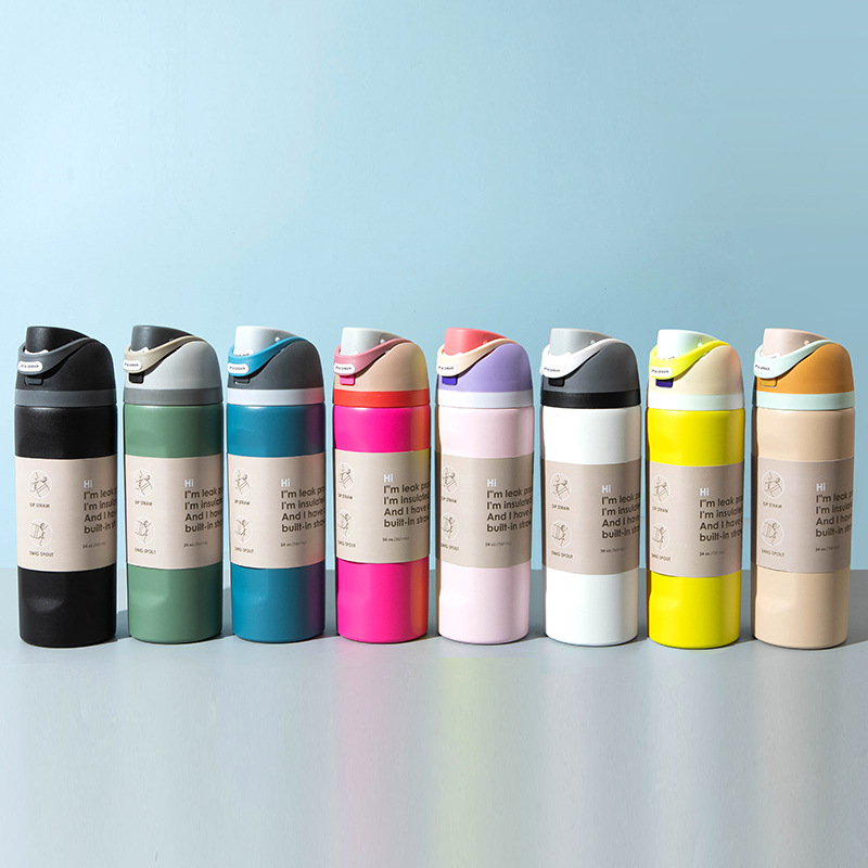 Uus piiriülene Amazoni kuum roostevabast terasest termoskruus suure mahutavusega kaasaskantav kaasaskantav spordiveekruus hulgimüügis laos