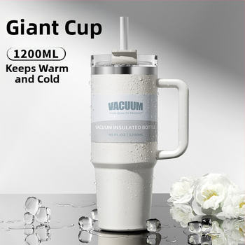✅ Διασυνοριακό ποτήρι αυτοκινήτου 40oz Θερμός από ανοξείδωτο ατσάλι 304 με άχυρο Κύπελλο κρύου πάγου Κύπελλο νερού αυτοκινήτου