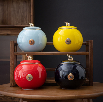 Jixiang kerámia teáskanna ajándék teásdoboz tea lezárt kanna zöld tea Jin Junmei Lichuan piros üres ajándékdoboz ébresztő teáskanna