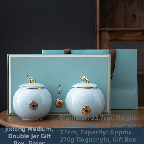 Jixiang kerámia teáskanna ajándék teásdoboz tea lezárt kanna zöld tea Jin Junmei Lichuan piros üres ajándékdoboz ébresztő teáskanna