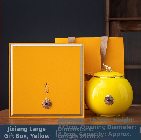 Jixiang kerámia teáskanna ajándék teásdoboz tea lezárt kanna zöld tea Jin Junmei Lichuan piros üres ajándékdoboz ébresztő teáskanna