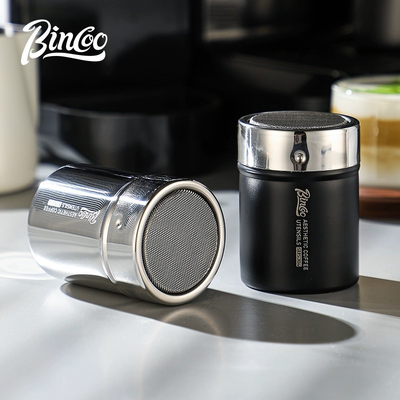 Bincoo kávépor szórófej Matcha por kakaópor cukorpor szűrőpatron 304 por szórófej művirág húzóforma