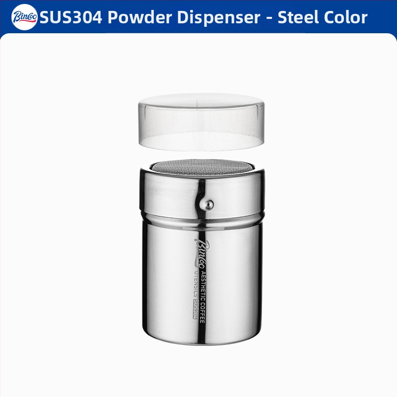 Bincoo kávépor szórófej Matcha por kakaópor cukorpor szűrőpatron 304 por szórófej művirág húzóforma